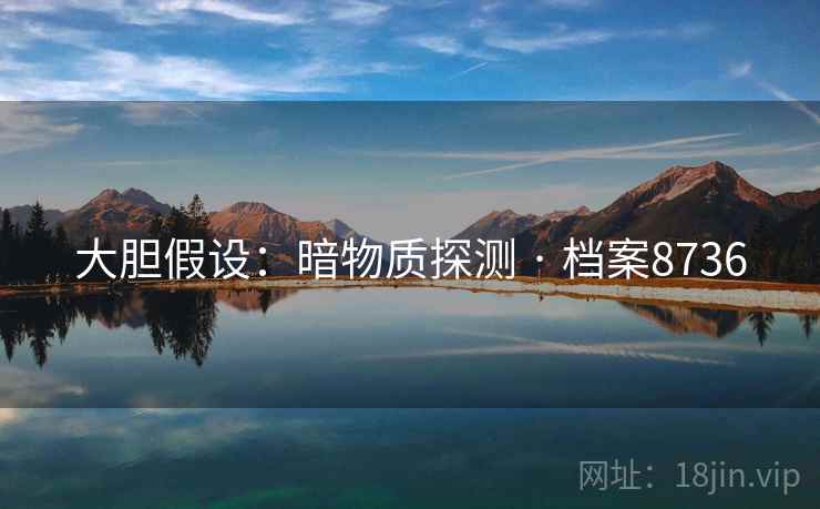 大胆假设:暗物质探测 · 档案8736 大胆假设:暗物质探测 · 档案8736