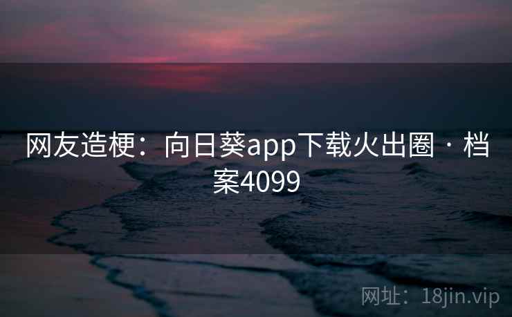 网友造梗：向日葵app下载火出圈 · 档案4099